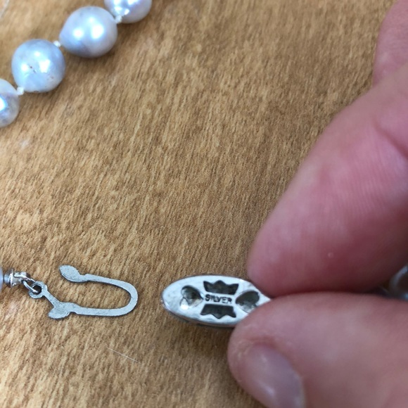 Vintage gray freshwater pearl necklace - Picture 3 of 4